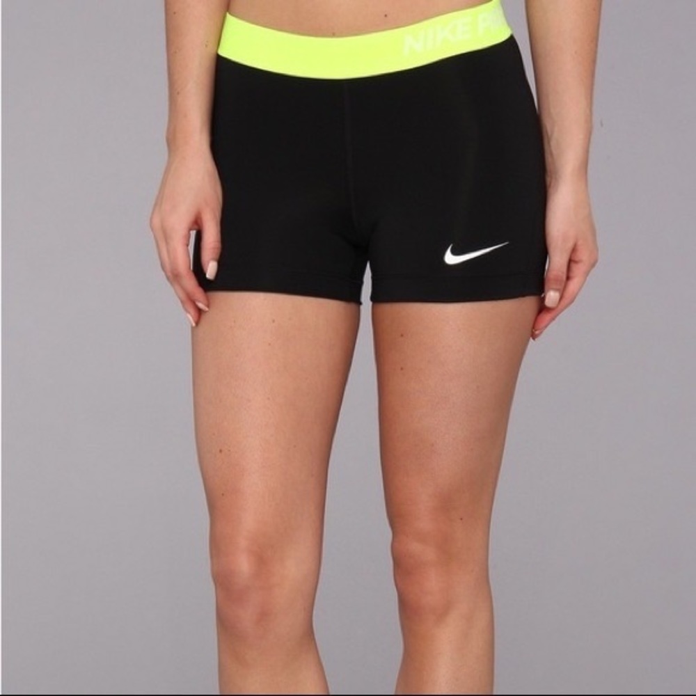 Neon Nike Pro Spandex Shorts